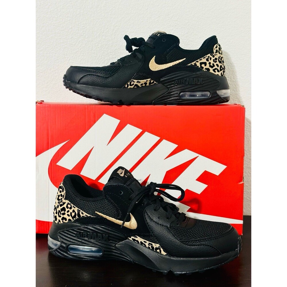 NEW Nike Air Max Excee GPX Black Leopard Women’s Size 8 Sneakers